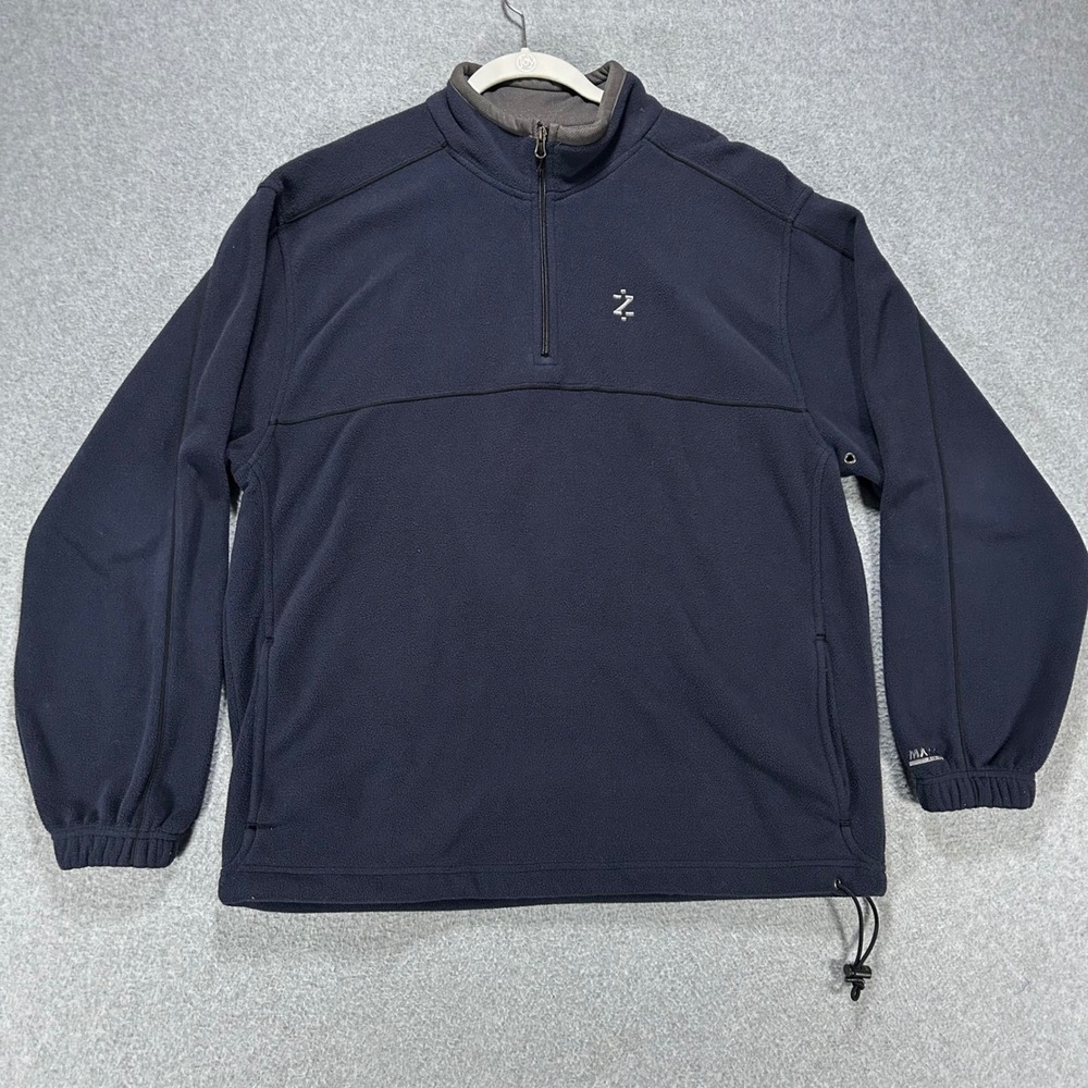 IZOD Pullover PerformX Mens L Navy Blue Fleece Gorpcore Hiking Outdoor